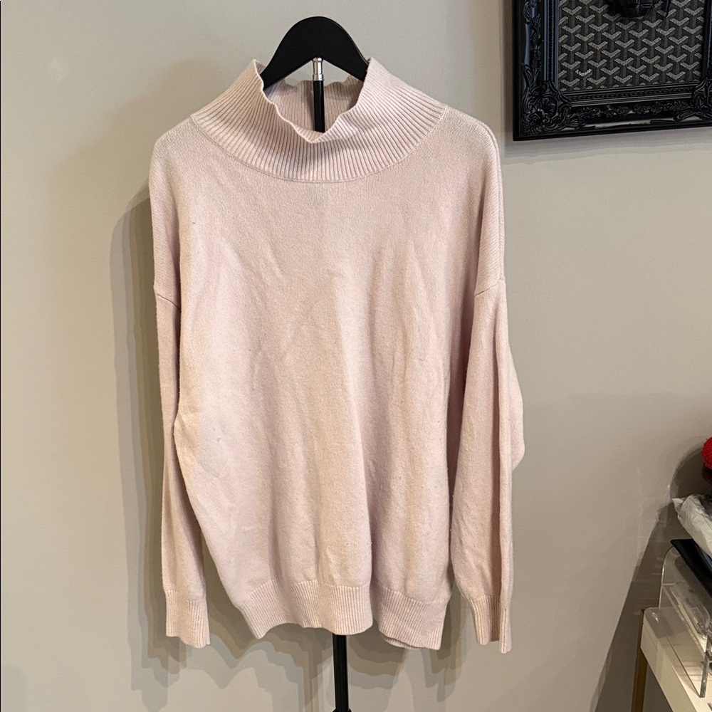 Aritzia Soft Pink Turtleneck Sweater